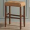 Alaterre Furniture Madison Backless Bar Height Stool True Walnut Finish with Cognac PU AVMA2220 - alternate 7